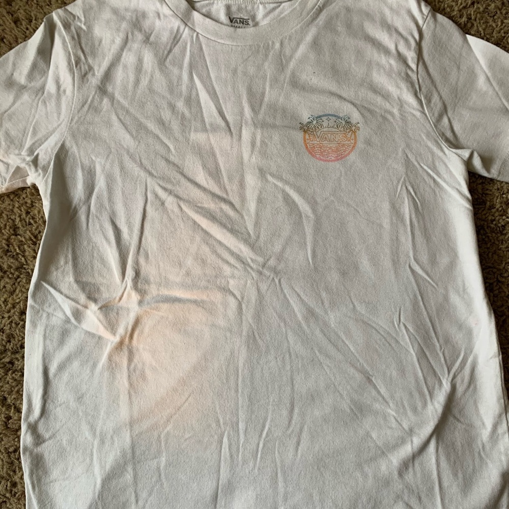 white vans tee